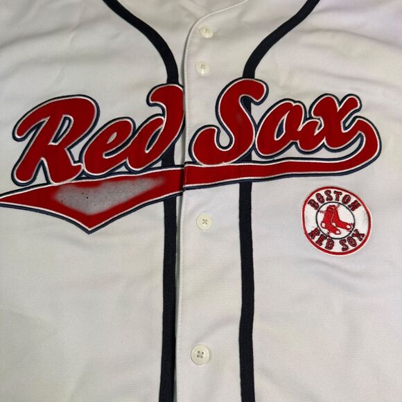 Boston Red Sox MLB Jersey True Fan XL 46-48 White Authentic Embroidered - Picture 10 of 12